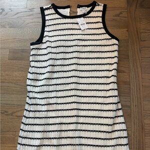 NWT J.Crew Textured Stripe Shift Dress Sleeveless Classic Size 4